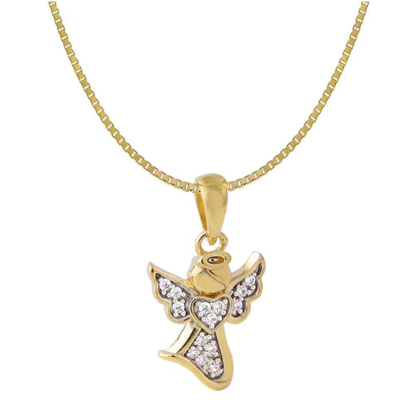 Acalee 50-1018 Halskette für Kinder mit Engel-Anhänger 333 / 8K Gold