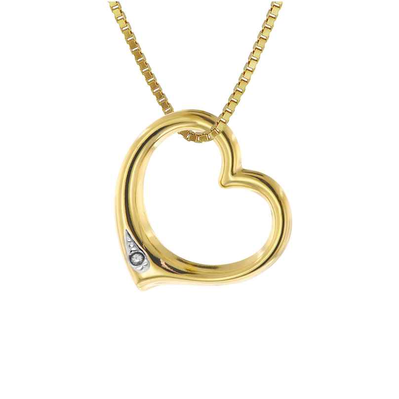 Acalee 50-1029 Women's Necklace with Diamond Heart 333/8K Gold