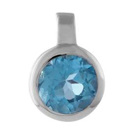 Acalee 80-1006-02 White Gold Pendant 333 / 8K with Topaz Swiss Blue