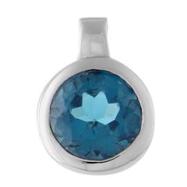 Acalee 80-1006-03 White Gold Pendant 333 / 8K with Topaz London Blue