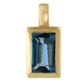 Acalee 80-1005-03 Necklace Pendant Gold 333 / 8K with Topaz London Blue