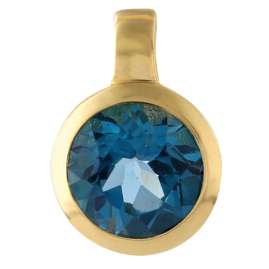 Acalee 80-1009-03 Gold Pendant 333 / 8K with London Blue Topaz
