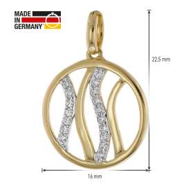 Acalee 80-1018 Women's Pendant Gold 333 with White Cubic Zirconia