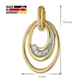 Acalee 80-1021 Pendant Gold with Cubic Zirconia