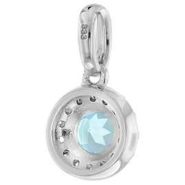 Acalee 80-1022 Women's Pendant White Gold 333 with Blue Topaz