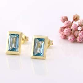 Acalee 70-1026-02 Earrings Gold 333 / 8K with Swiss Blue Topaz