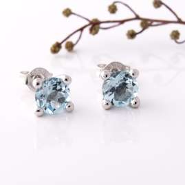 Acalee 70-1027-01 Ladies' Earrings White Gold 333 / 8K with Topaz