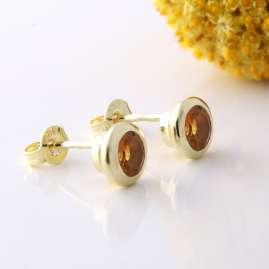 Acalee 70-1019-06 Women's Earrings Gold 333 / 8K with Citrine