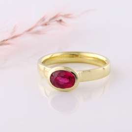 Acalee 90-1016-07 Ladies' Ring Gold 333 / 8K Ruby