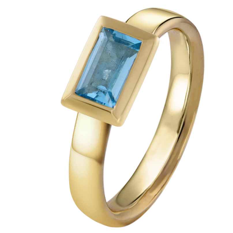 Acalee 90-1018-02 Topas Ring Gold 333 / 8K Topas Swiss Blau