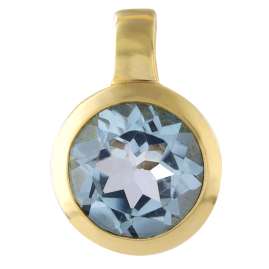 Acalee 80-1009-01 Topaz Blue Pendant 333 / 8K Gold + Necklace