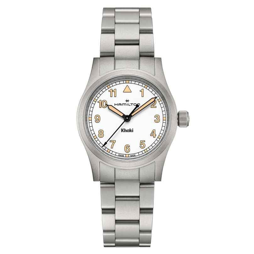 Hamilton H69301110 Women's Watch Khaki Field Quartz Steel/White 33 mm 7630458805532