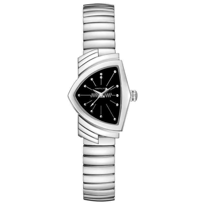 Hamilton H24211130 Damenuhr Ventura S Quarz Silberfarben/Schwarz 7630458805495