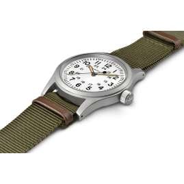 Hamilton H69439411 Hand-Winding Watch Khaki Field Mechanical Green/White 38 mm