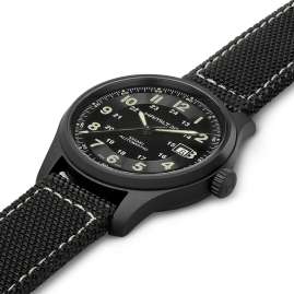 Hamilton H70575733 Men's Automatic Watch Khaki Field Titanium Auto Black