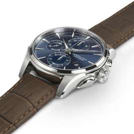 Hamilton H32586541 Men's Automatic Watch Jazzmaster Chrono Brown/Blue