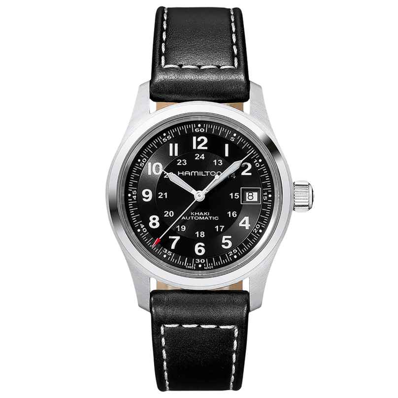 Hamilton H70455733 Automatic Watch Khaki Field Auto 38 mm Black 7640113835422