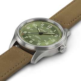 Hamilton H70545560 Men's Watch Automatic Khaki Field Titanium Auto Light Green