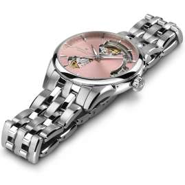 Hamilton H32215170 Women's Watch Automatic Jazzmaster Open Heart Steel/Pink