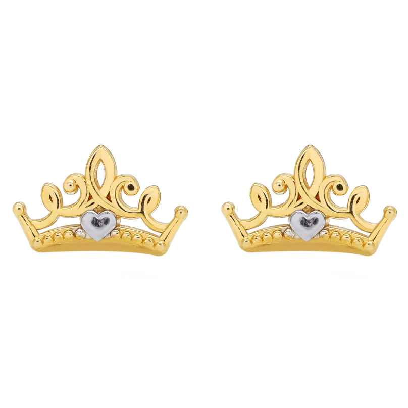 Disney E400918L Children's Stud Earrings Crown 375 / 9K Gold 0887746753656