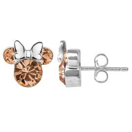 Disney E905162RJUNL Children's Earrings Birthstone June Apricot 925 Silver