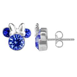 Disney E905162RSEPL Children's Earrings Birthstone September Blue 925 Silver