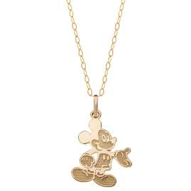 Disney C75035L Children's Necklace for Girls Mickey Mouse 375 Gold