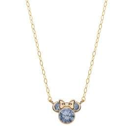 Disney NG001MARL-157.CS Children's Necklace Birthstone March 375 Gold