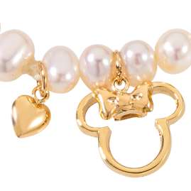Disney B400004L Pearl Bracelet for Girls Mickey Mouse 375 Gold