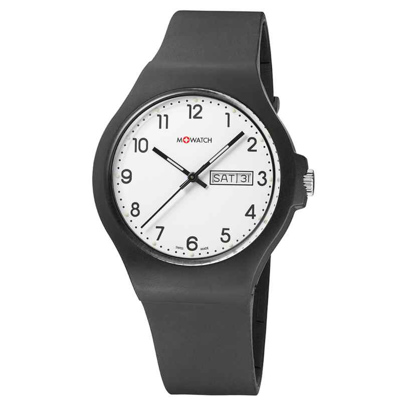 M-Watch WYA.38310.RB Unisex-Armbanduhr Core 42 Schwarz/Weiß 7630040928359