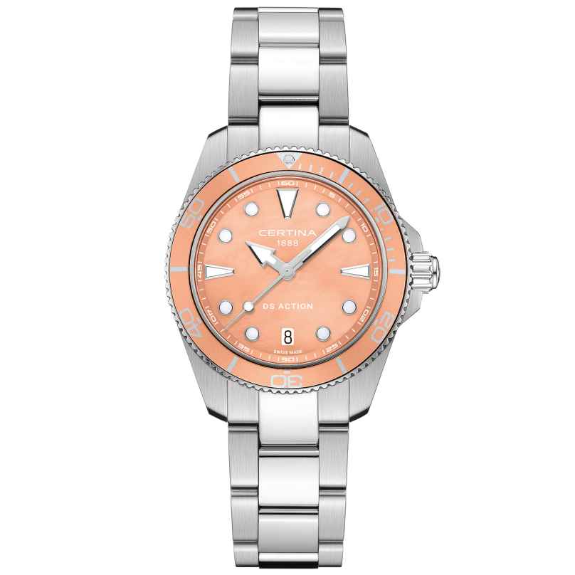 Certina C048.210.11.381.00 Women's Watch Quartz DS Action Steel/Peach 30 bar 7612307155180