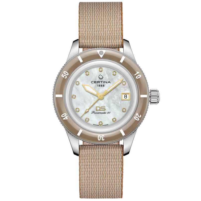 Certina C036.207.18.116.00 Women's Automatic Watch DS PH200M Beige/White 39 mm 7612307155517