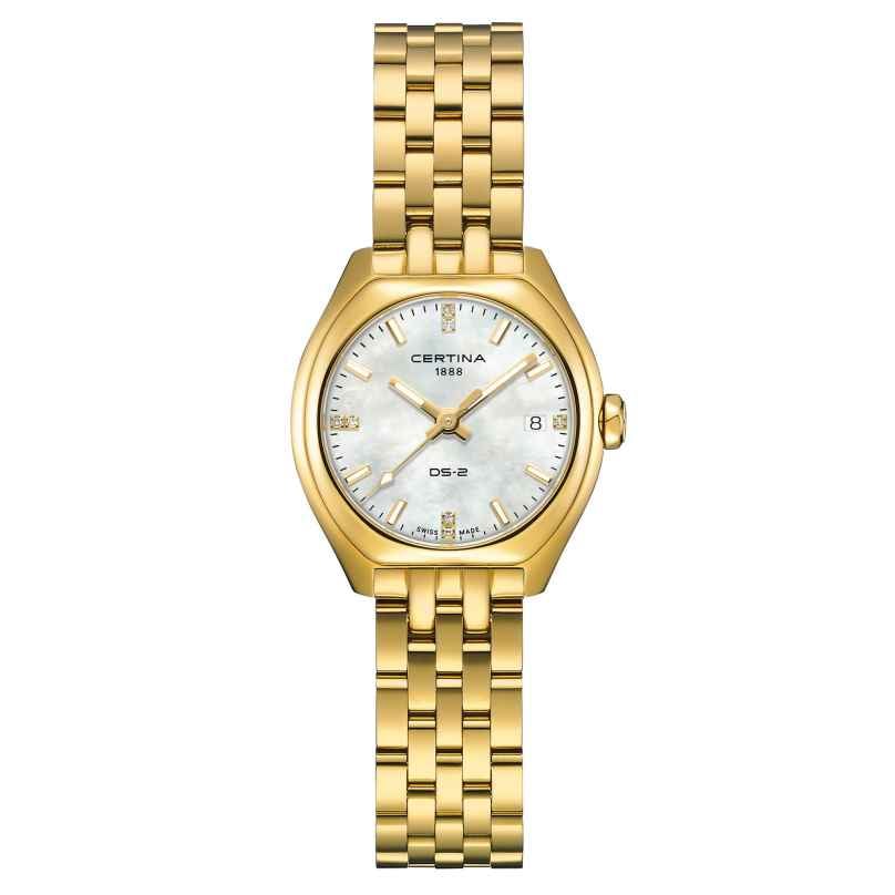 Certina C049.210.33.116.00 Women's Watch Quartz DS-2 Gold Tone/Mother-of-Pearl 7612307156712