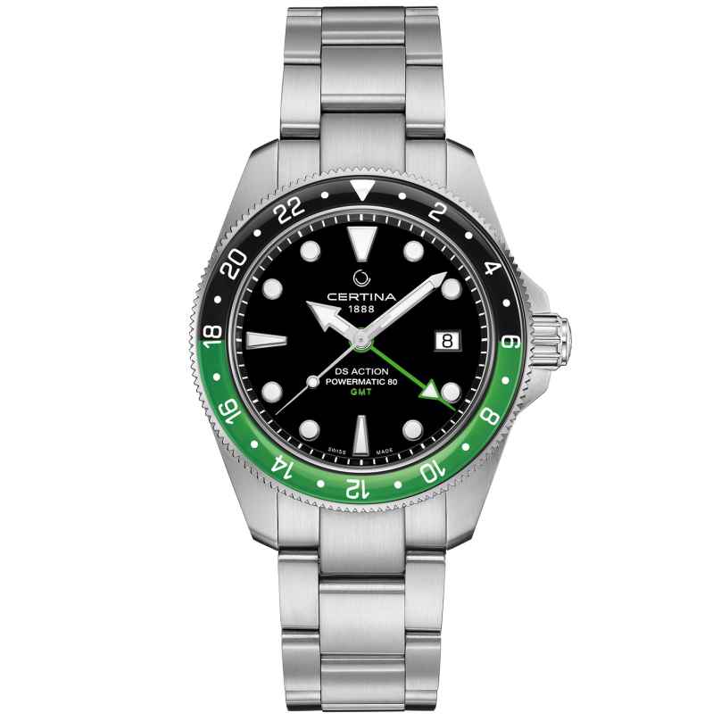 Certina C032.929.11.051.00 Diver's Watch Automatic GMT DS Action Black/Green 7612307153797