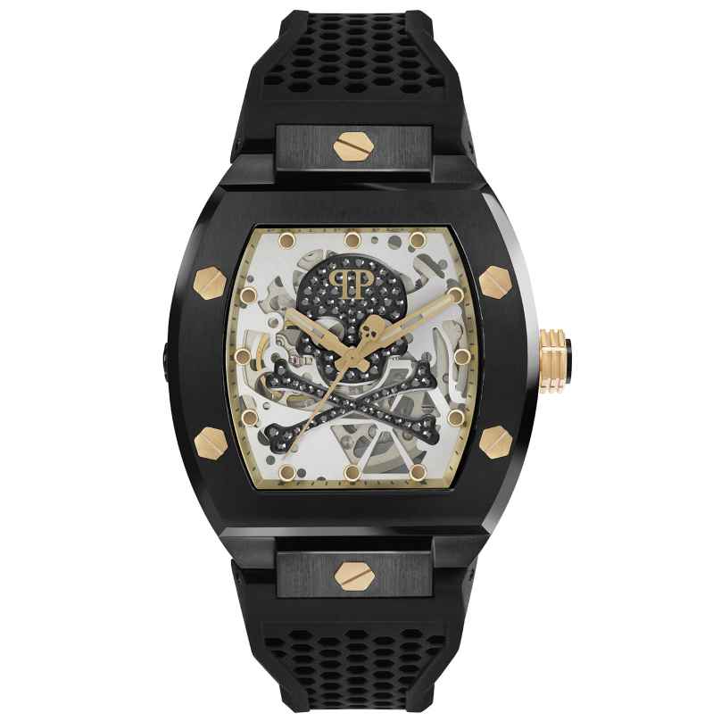 Philipp Plein PWBAA0521 Unisex Wristwatch The Skeleton Black/Gold Tone 7630615106571