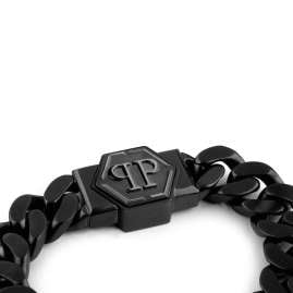 Philipp Plein PJ7AA01BL Men's Bracelet Stainless Steel Grey Hexagon