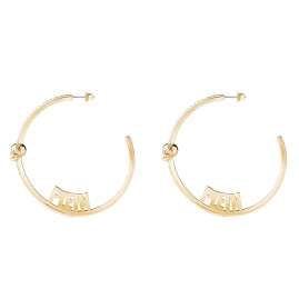 Philipp Plein PJ1AA01EU Ladies' Earrings Lettering Gold Tone