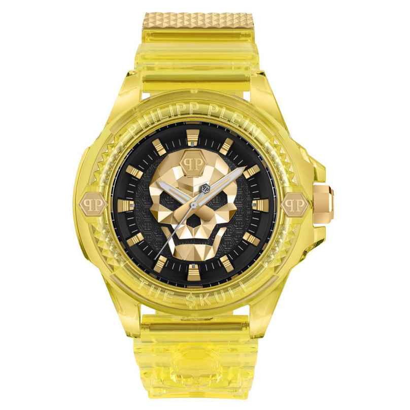 Philipp Plein PWWAA0123 Unisex Wristwatch The $kull Synthetic Yellow 7630615129921