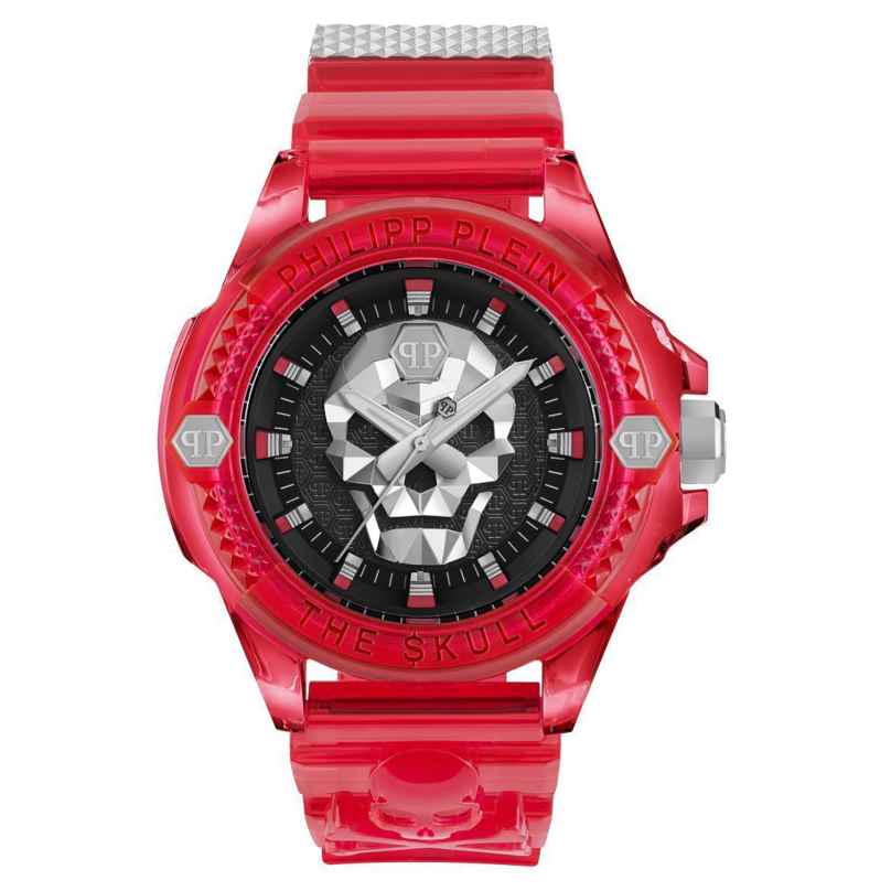 Philipp Plein PWWAA0223 Unisex Wristwatch The $kull Synthetic Red 7630615129945