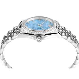 Philipp Plein PWYAA0423 Women's Watch Date Superlative Steel/Turquoise