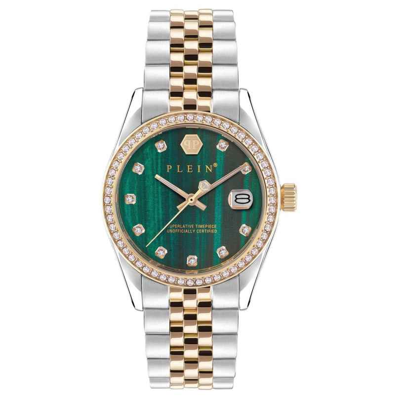 Philipp Plein PWYAA0523 Damen-Armbanduhr Date Superlative Bicolor/Grün 7630615130101
