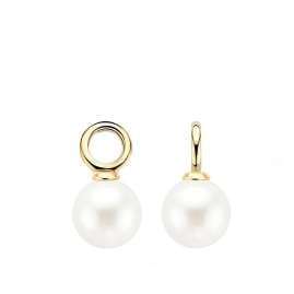Blush 9046YPW Hoop Earrings Charms Gold 585 with Pearl
