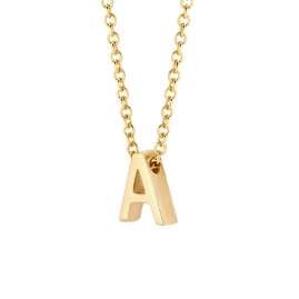Blush 3155YGO_A Ladies' Necklace 585 Gold with Letter A Pendant