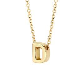 Blush 3155YGO_D Women's Necklace 585 Gold with Letter D Pendant