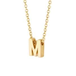 Blush 3155YGO_M Women's Necklace 585 Gold with Letter M Pendant