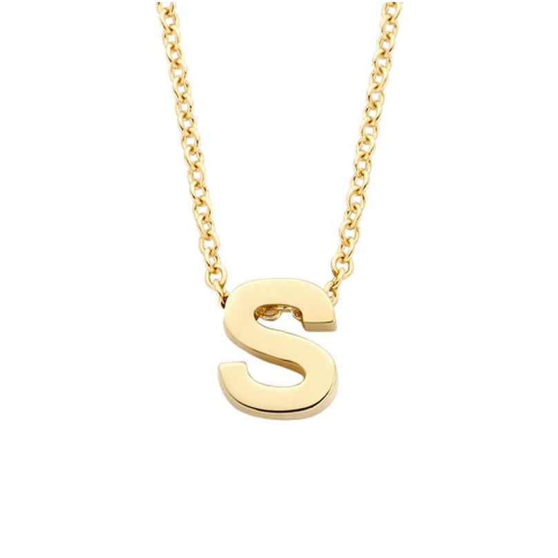 Blush 3155YGO_S Women's Necklace 585 Gold with Letter S Pendant 8720088134214