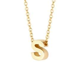 Blush 3155YGO_S Women's Necklace 585 Gold with Letter S Pendant