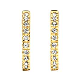 Blush 7307YZI Ladies' Hoop Earrings 585 Gold with Cubic Zirconia
