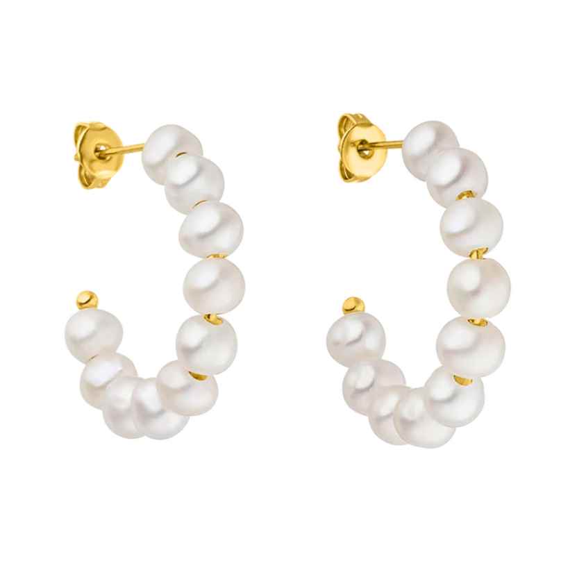 Purelei Ladies' Hoop Earrings Gold Plated Aina 4260695688686