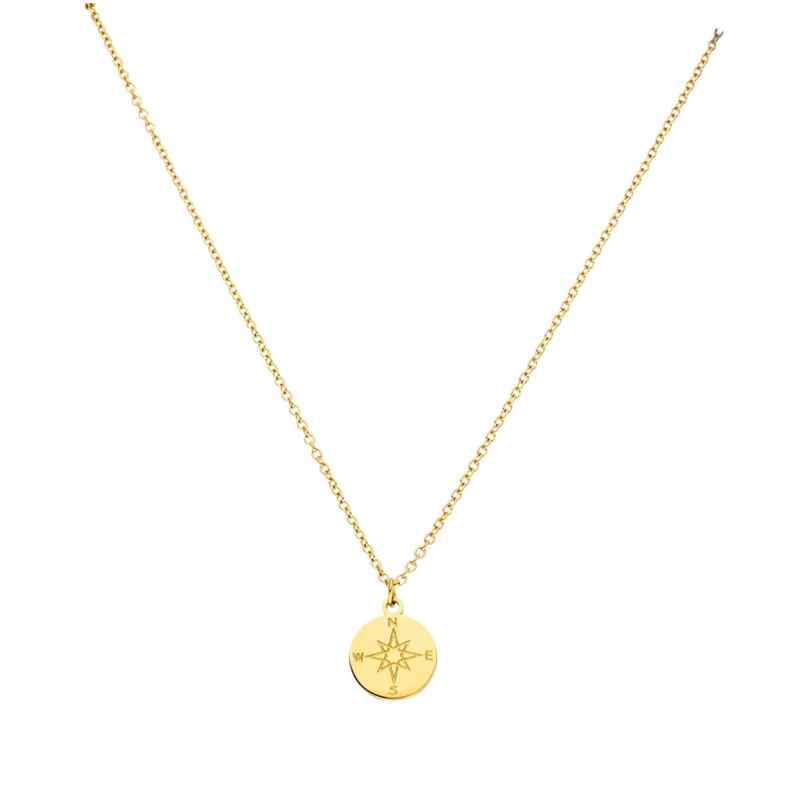 Purelei Women's Necklace Gold Tone Compass 0747742295911